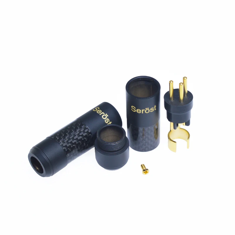 Serost Bla-1 3Pin углеродное волокно+ медь+ Позолоченный мужской женский Cannon XLR аудио разъем сбалансированный штекер для hifi hiend аудио