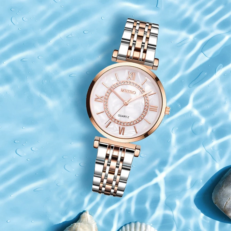 Часы наручные женские кварцевые с сетчатым браслетом брендовые Роскошные из