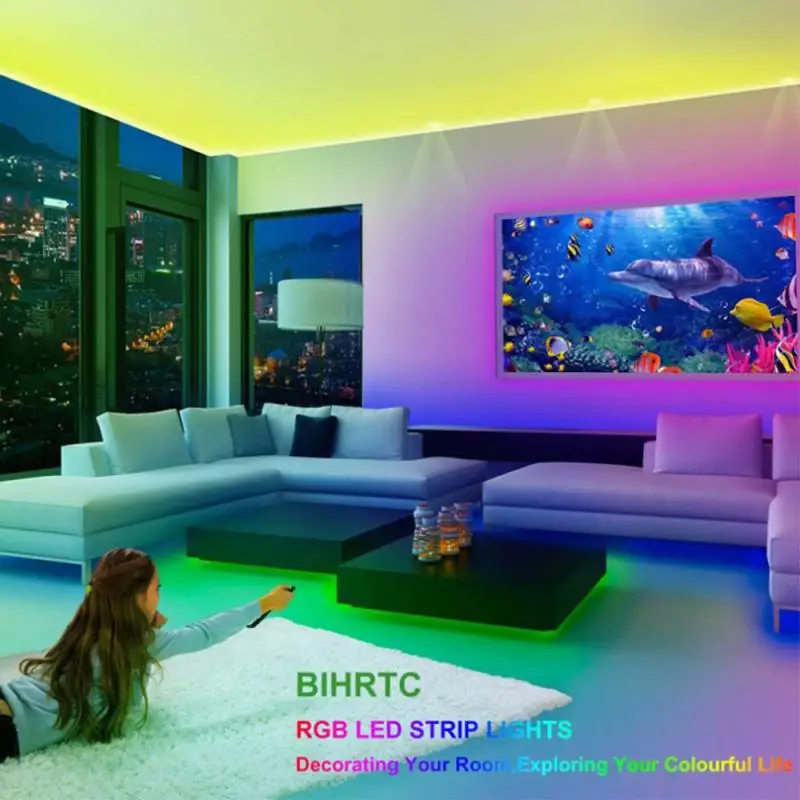 

LED Lights Strips Bluetooth 15M Waterproof WIFI RGB Flexible Tape Led Ribbon With Phone APP Control Home Christmas Decoration