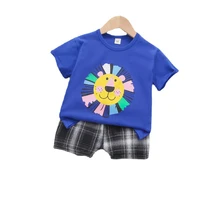 summer kids casual clothes children boys cartoon t shirt shorts 2pcssets baby infant clothing toddler girls fashion sportswear