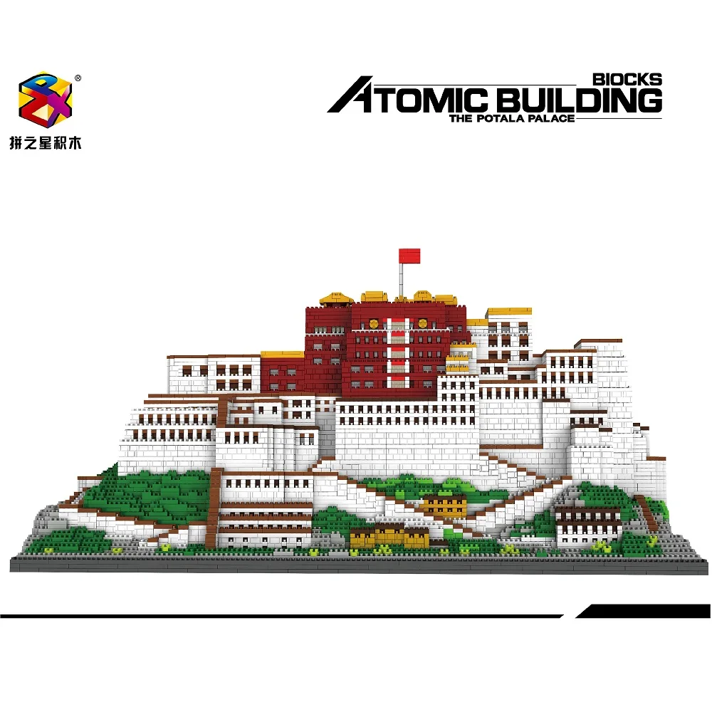

Free Shipping By DHL 10000Pcs+ China Tibet Architecture Potala Palace 3D Building Micro Blocks Particles Children Toys PZX 9922