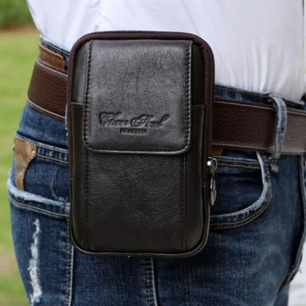 Высокое качество Мужская поясная сумка мобильный сотовый Чехол для телефона