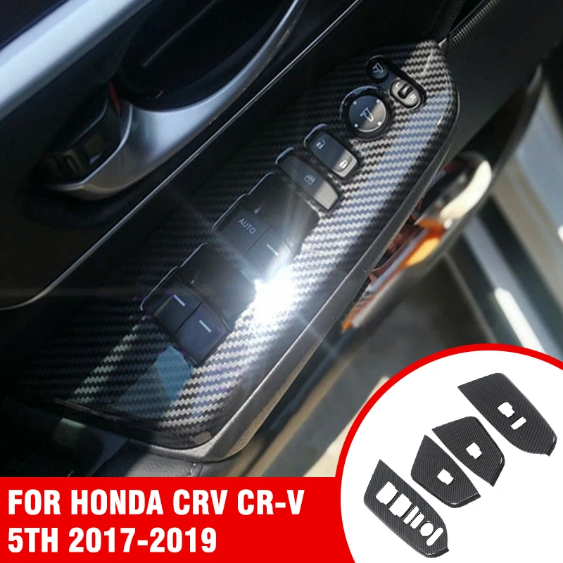 Накладка на подлокотник из углеродного волокна pcmos для внутренней двери Honda CRV CR V