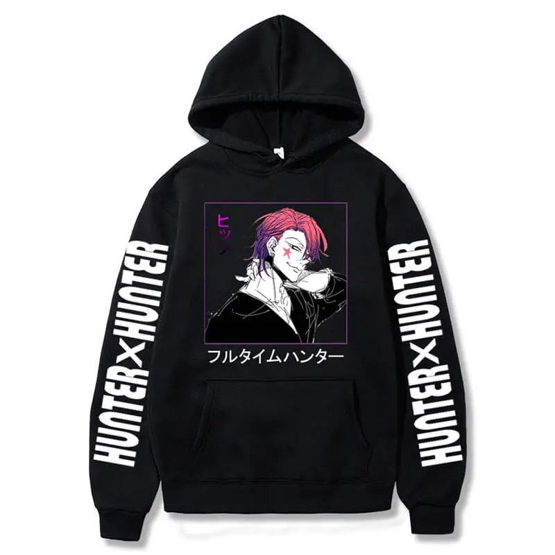 

New Anime Hoodie Hunter X Hunter Manga Print Hooded Sweatshirt for Men Women Harajuku Streetwear Pullover Hip Hop Hoody Tops