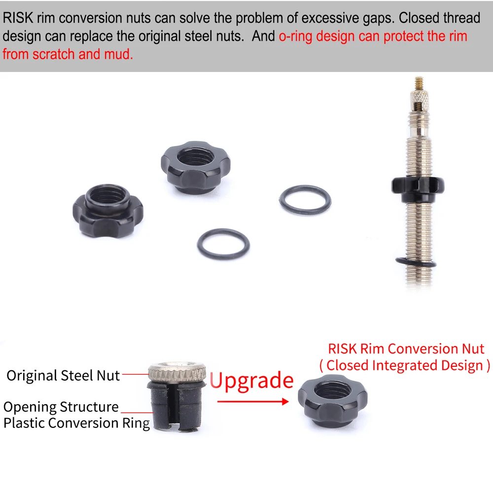 RISK Велосипедное кольцо для переоборудования обода гайка велосипедная прета
