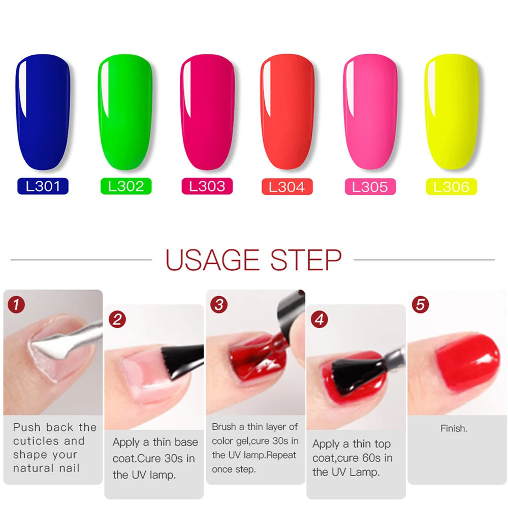 8 мл УФ гель флуоресцентный цветной лак для ногтей фототерапия съемный Клей