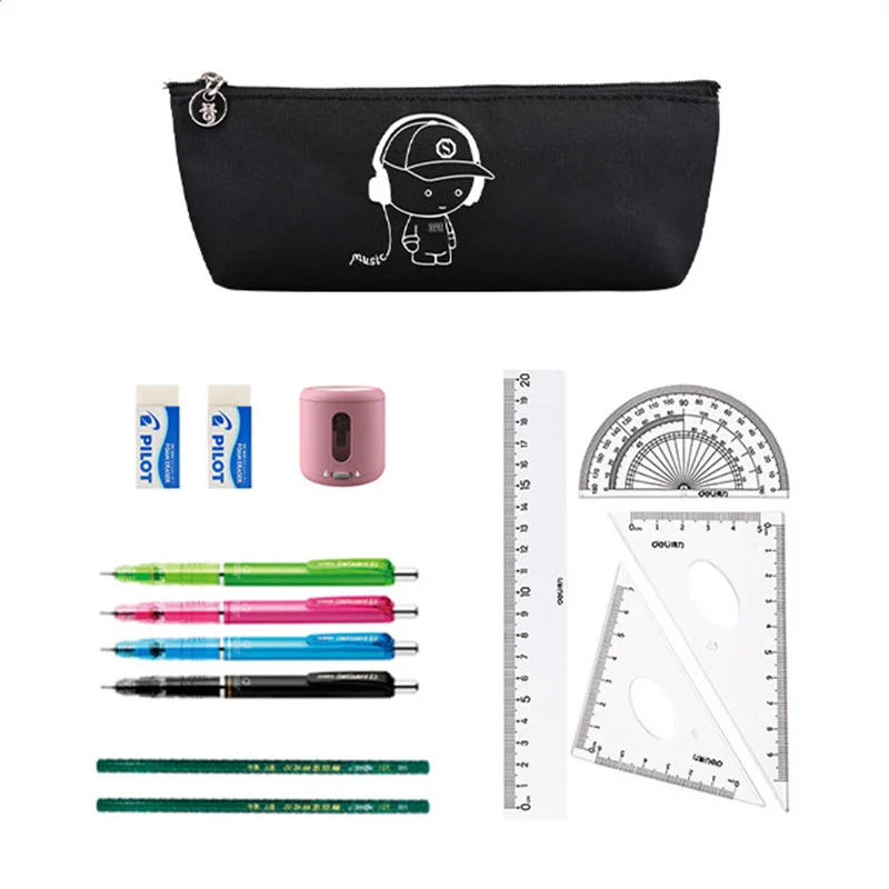 Крутой мальчик светящийся тканевый чехол для карандашей милый женский хранения