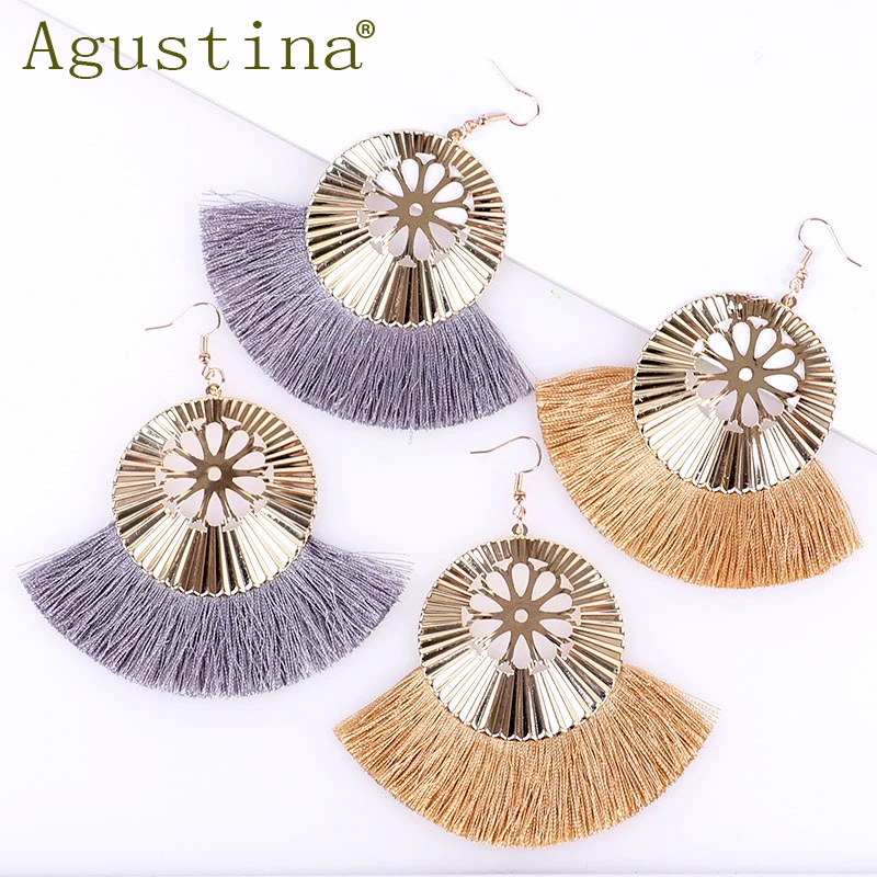 Маленькие серьги с кисточками для женщин милые модные богемные висячие