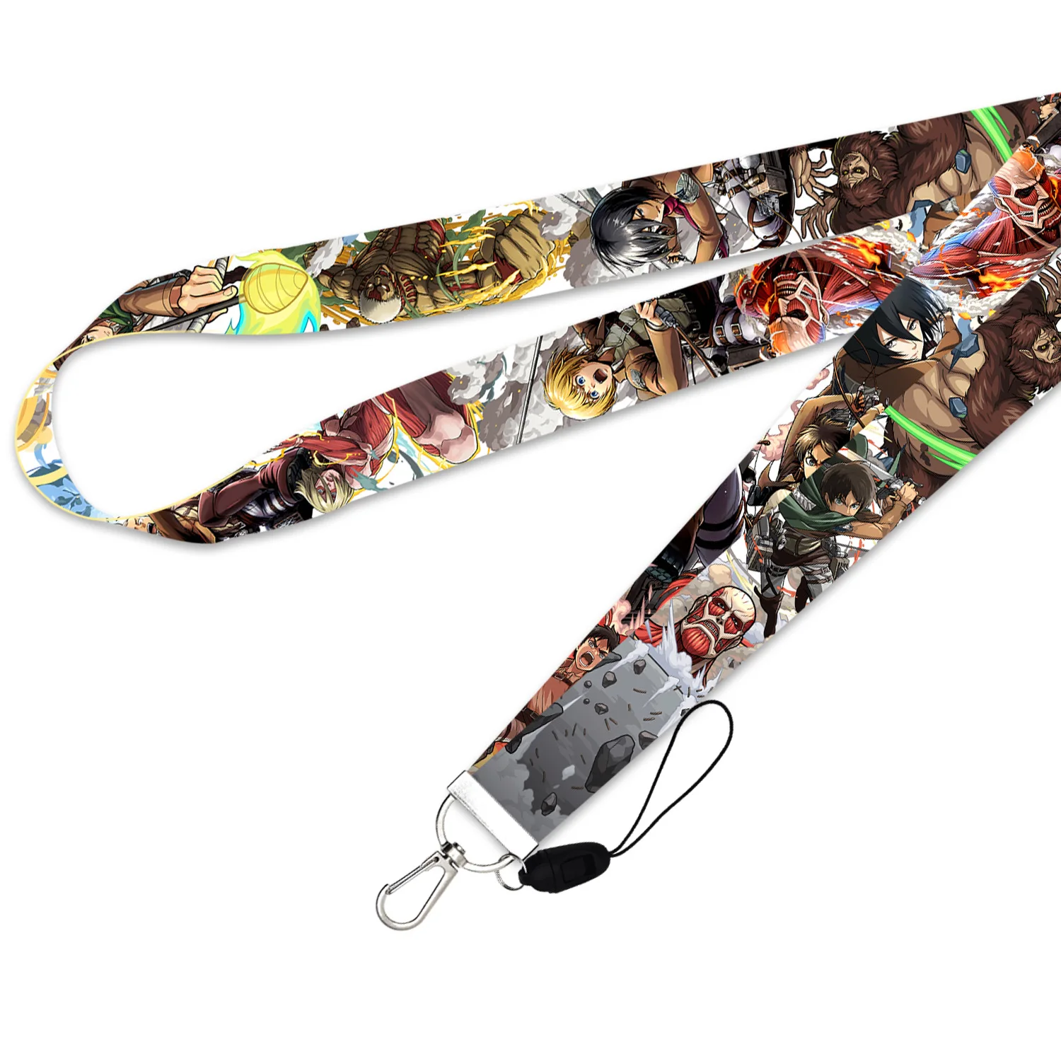anime attack on titan men car keychain mobile phone neck lanyard strap id badge holder accessories cosplay friends gifts free global shipping