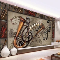 custom photo wallpaper european style retro 3d stereo musical instrument mural restaurant cafe background wall papel de parede