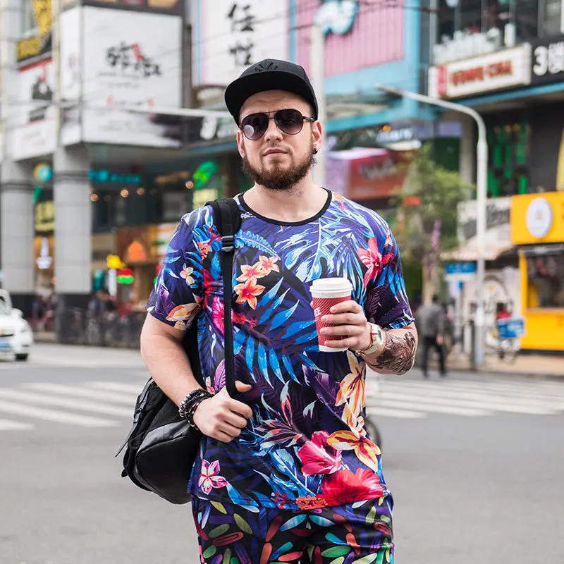 Футболка мужская летняя с коротким рукавом Свободная Повседневная модная