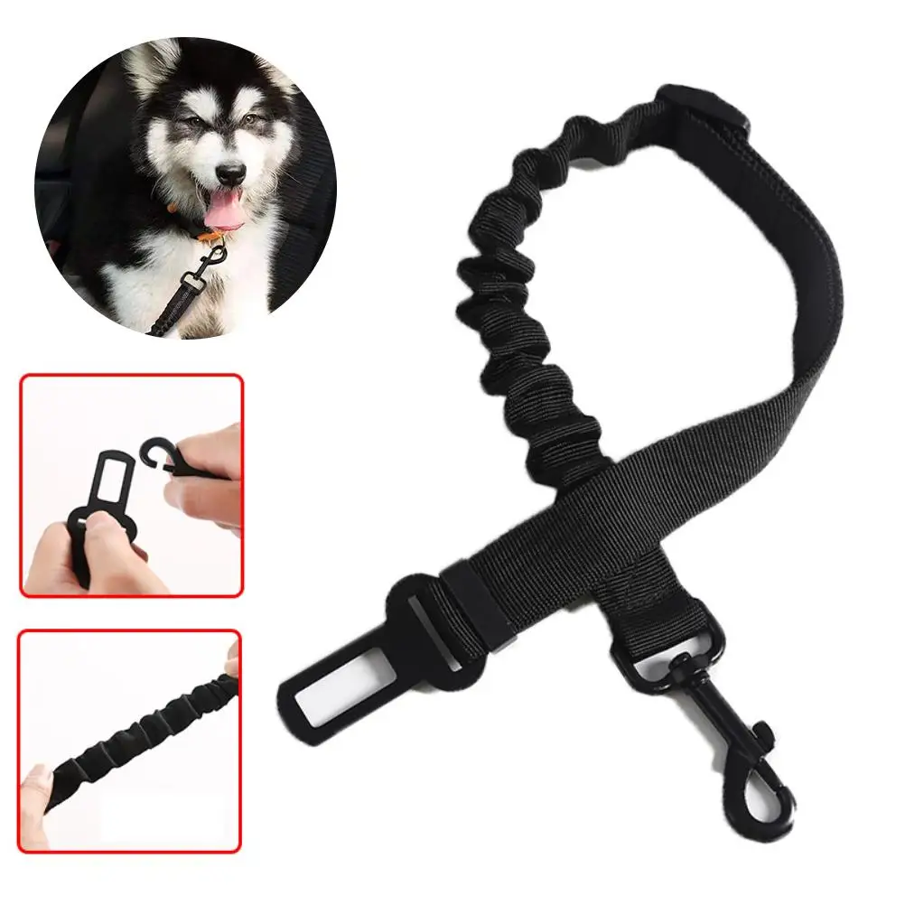 

Dogs Seat Belt for Car Adjustable Pet Safety Harness Elastic Telescopic Pet Vehicle Traveling Leash