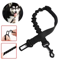 dogs seat belt for car adjustable pet safety harness elastic telescopic pet vehicle traveling leash
