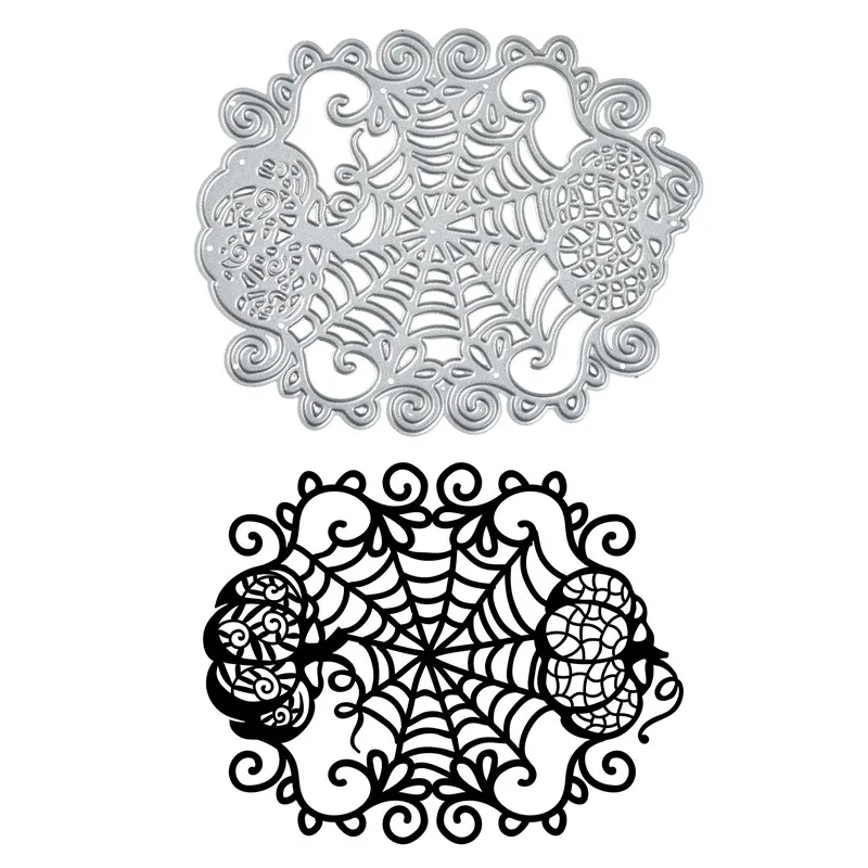 Eastshape Хэллоуин металлические режущие штампы паук веб трафареты сделай сам для