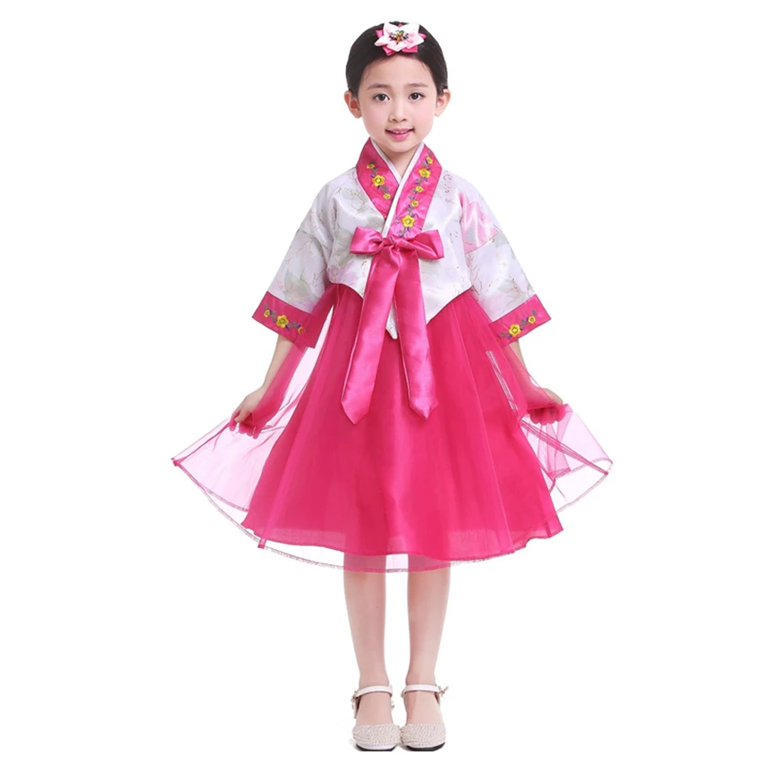 Традиционные корейские костюмы для девочек танцевальное платье ханбок