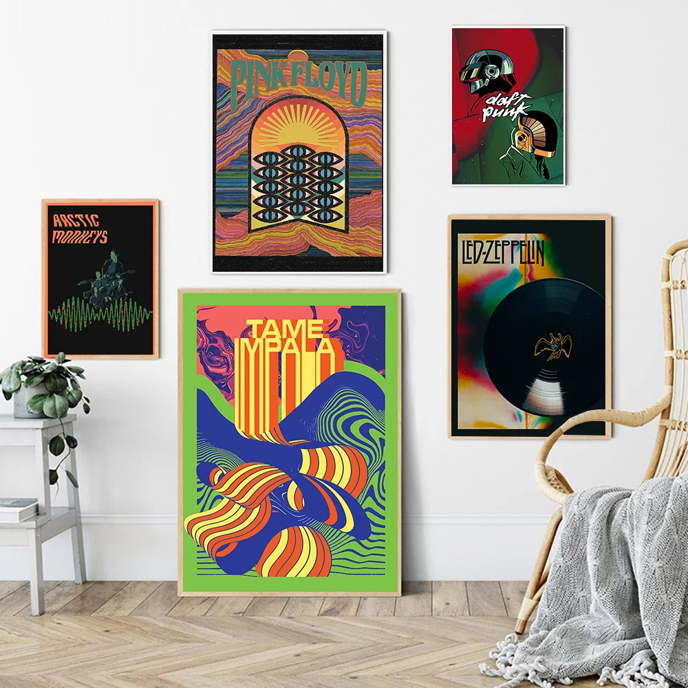 

Постер Tame Impala, винтажная красочная Картина на холсте, арктические обезьяны, музыкальный альбом, настенные картины для гостиной, домашний де...