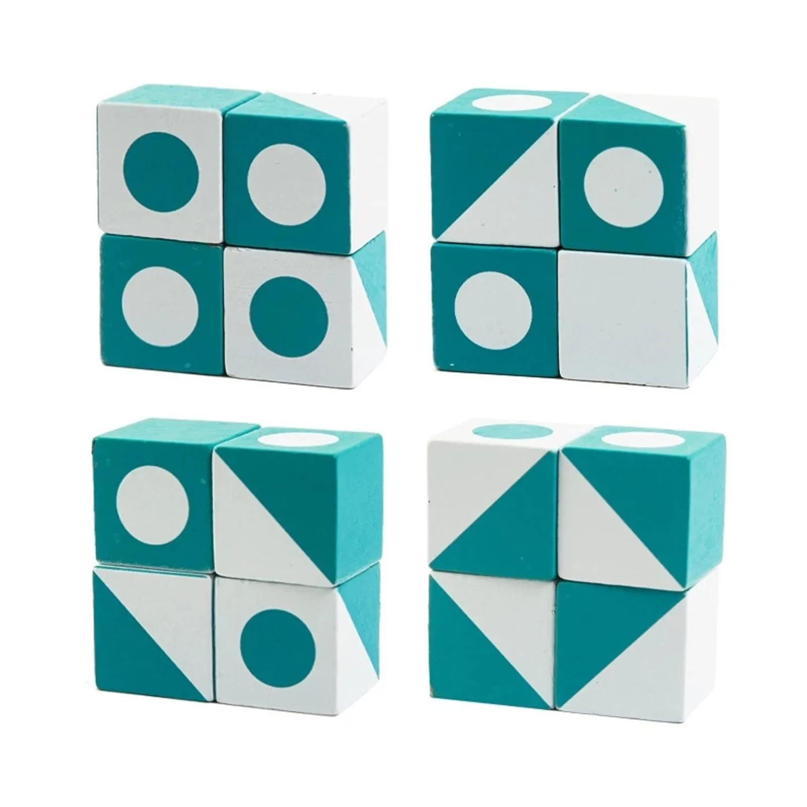

Geometric Cube Face-Changing Puzzle Building Cubes Interaction Toy Wooden Montessori Educational Toys for Boy and Girl Children