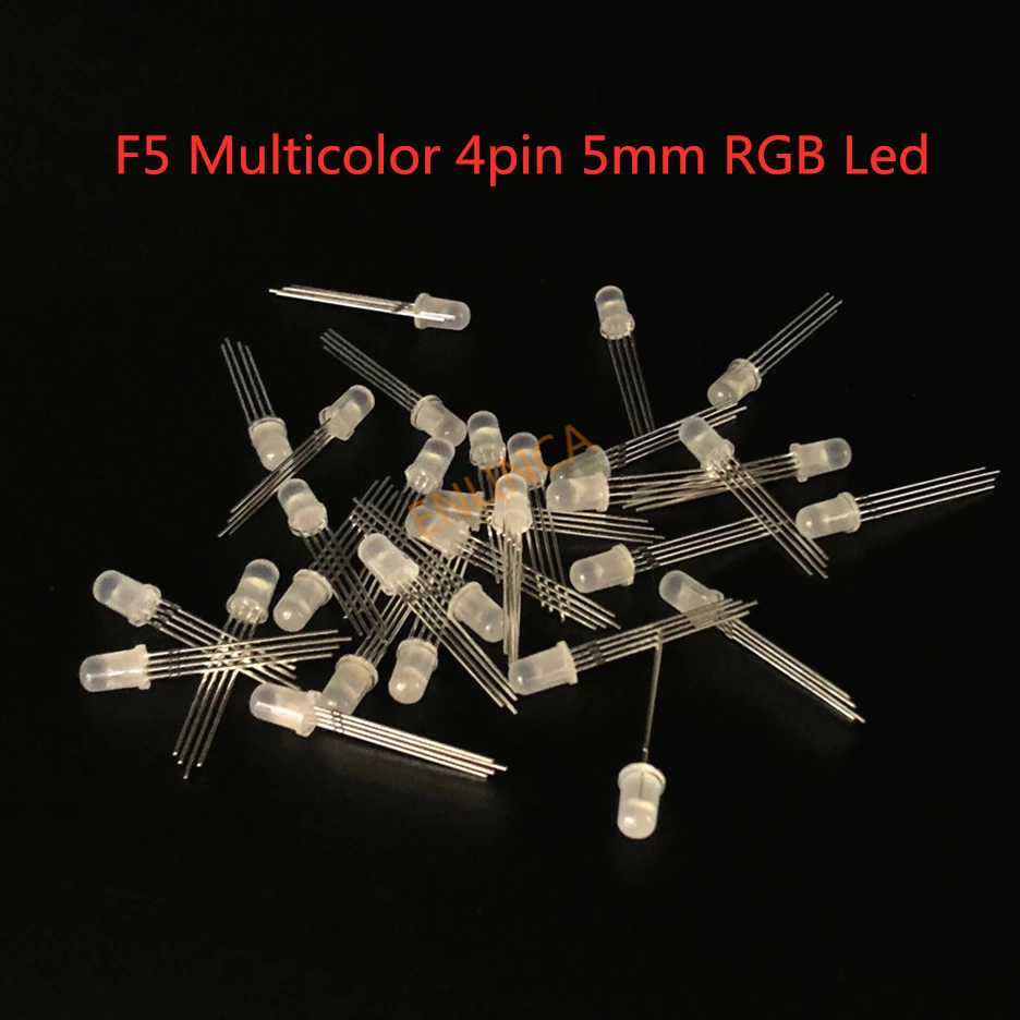 F5 многоцветный 4pin 5 мм RGB светодиод лампа триколор круглый общий анод/катод