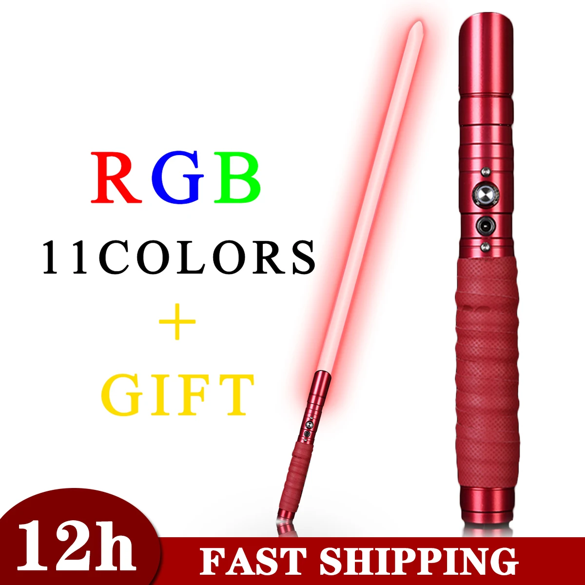 

RGB Lightsaber Heavy Dueling Sound Red Metal Hilt 11Color Change 3 Sets Soundfonts Force FX FOC Blaster Laser Sword Cosplay Gift