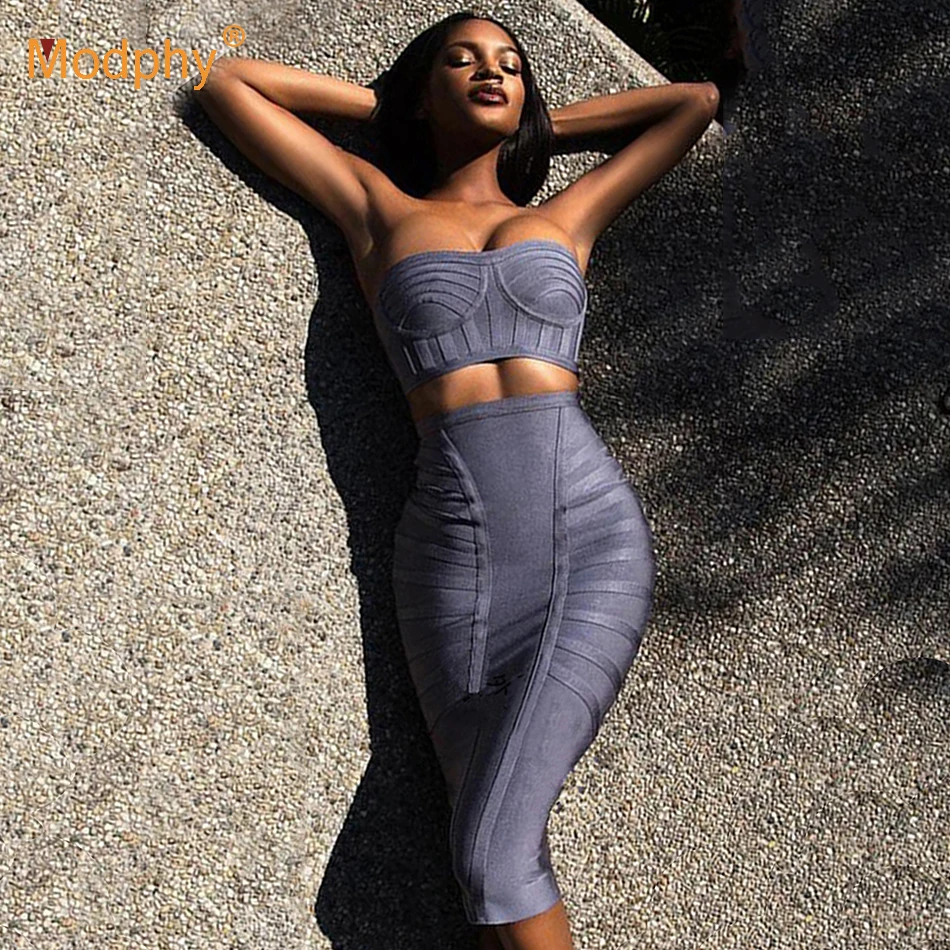2020 летнее модное Бандажное платье сексуальное женское серое черное розовое без