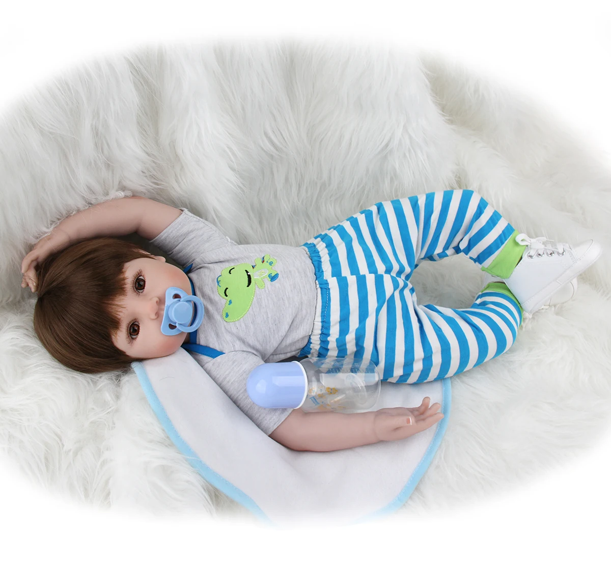 

Кукла реборн силиконовая виниловая, 48 см