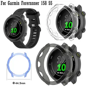 Protector Case For Garmin Forerunner 55 158 SmartWatch Protective Cover Shell Frame bumper Clear Sof in USA (United States)