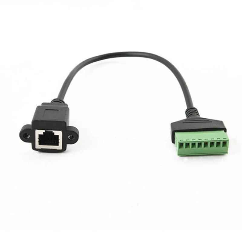 Удлинительный кабель с гнездом RJ45 на 8 контактов болтов винтового типа для Cat5/6/7