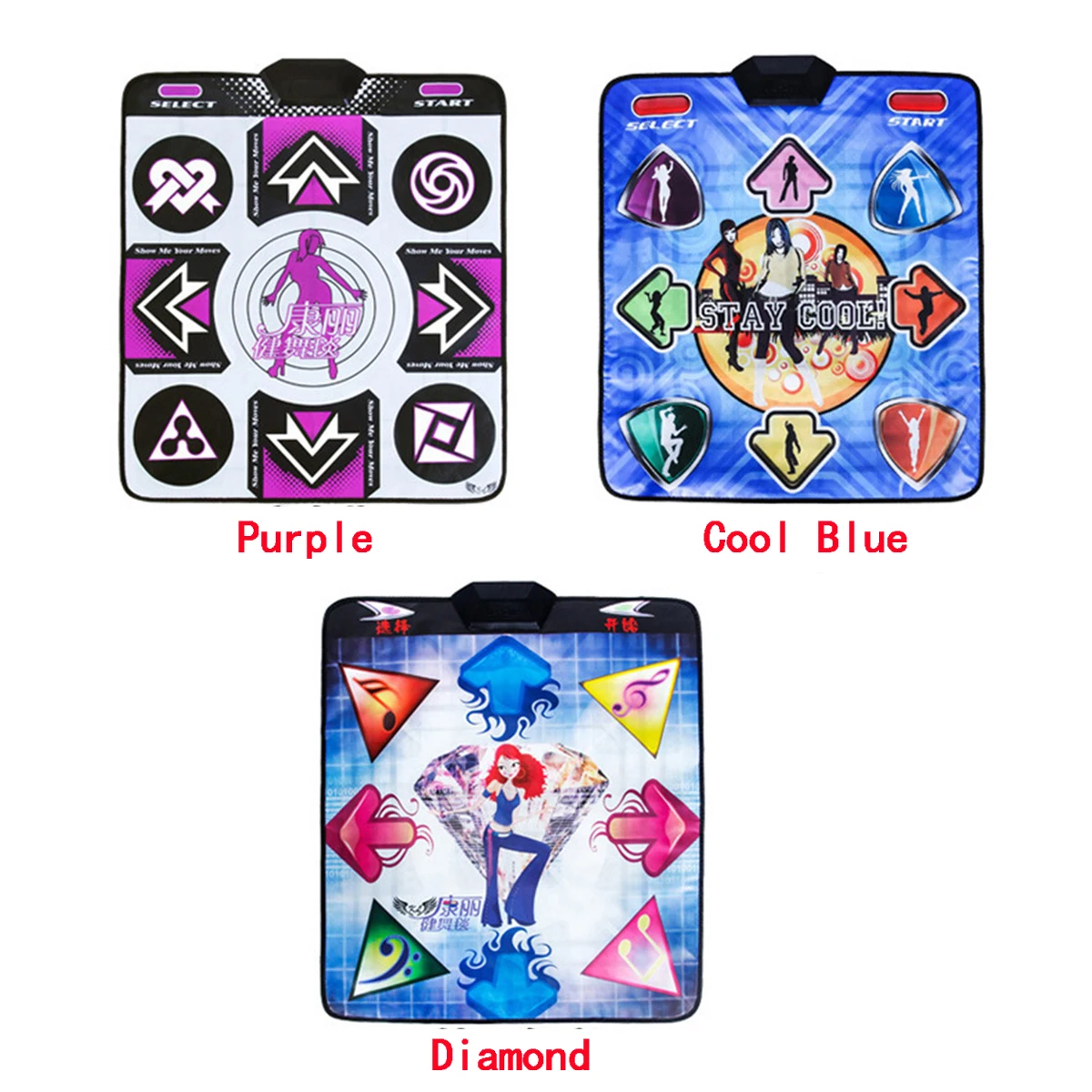 

Original KL English Menu 11 mm Thickness Single Dance Sport Pad Non-Slip Pad Yoga Mat + 2 Remote Controller Sense Game For PC TV