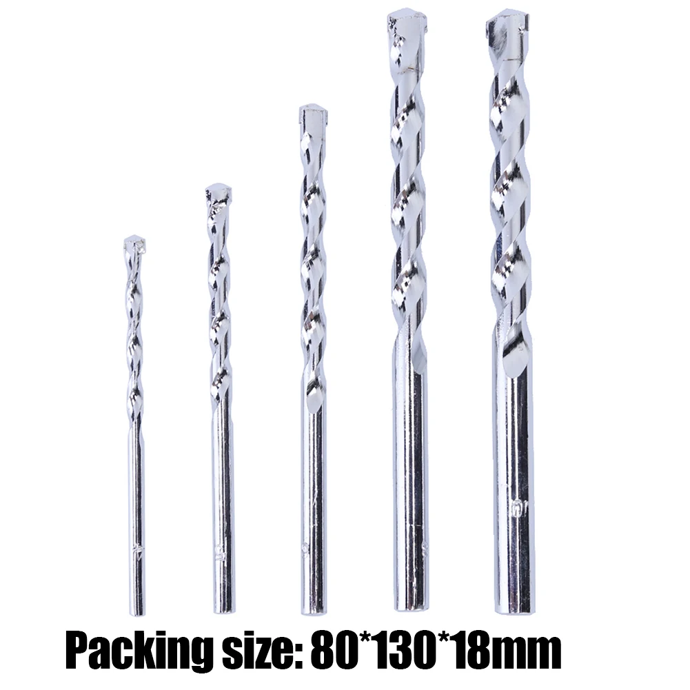 

5pcs Masonry Drill Bits Set 4/5/6/8/10mm Tipped Reaming Bit for Tile Concrete Brick Stone Drilling Hole Opener Power Tools