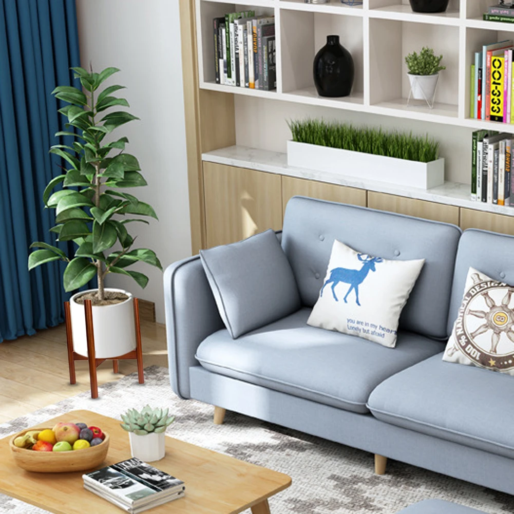 Деревянная ваза для пола в горшках твердая деревянная рама гостиная пол бонсай