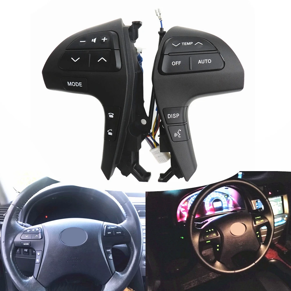 

Car Steering Wheel Audio Control Buttons Switch For Toyota Camry Highlander Audio Bluetooth Phone Volume Switch Replace Parts