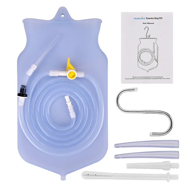 2000 мл сумка для клизмы многоразовая силикагелевая Кофе Вода Очищающая кишечник