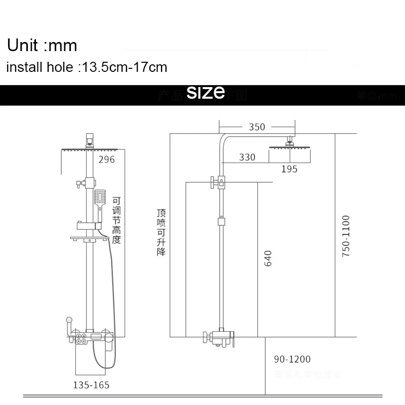 

Black Display thermostatic Shower Faucet Set Rainfall Shower Mixer Tap Bathtub Shower Mixer Tap 3-way Shower Mixe