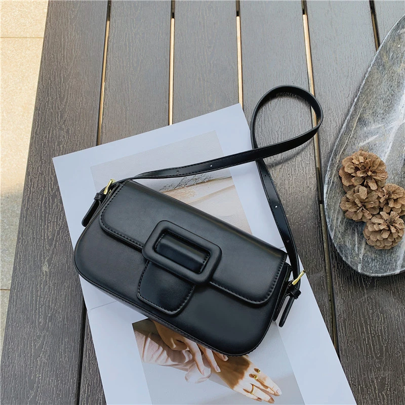 

Женская дизайнерская сумка из искусственной кожи на одной лямке, однотонный Роскошный дизайнерский саквояж на плечо, Повседневная Дамская ...