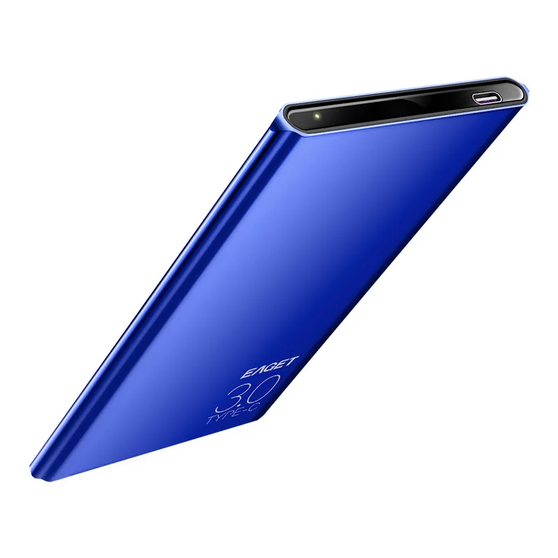 EAGET Внешние жесткие диски 2 ТБ 1 ТБ HDD высокая скорость Тип C 3,0 жесткий диск ультра-тонкий USB C Мобильный HDD для ноутбуков Настольный