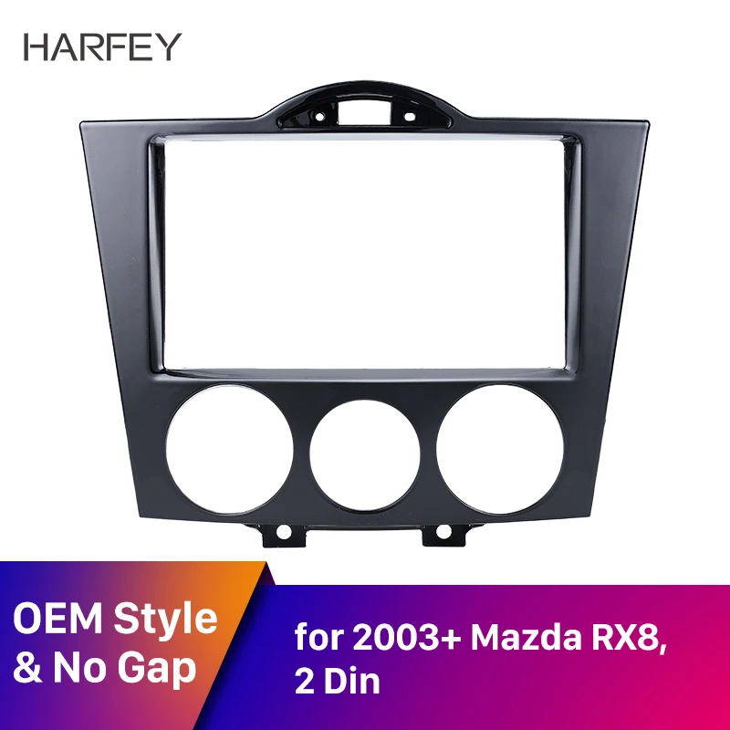 Harfey 2Din автомобильный стерео радио фасции черный 178*100 мм объемная панель DVD рамка