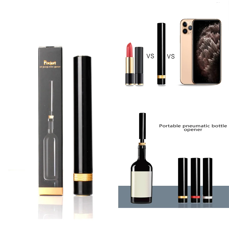 

Безопасный портативный воздушный насос, открывалка для бутылок вина, штопор с воздушным давлением, булавка из нержавеющей стали, удалитель ...