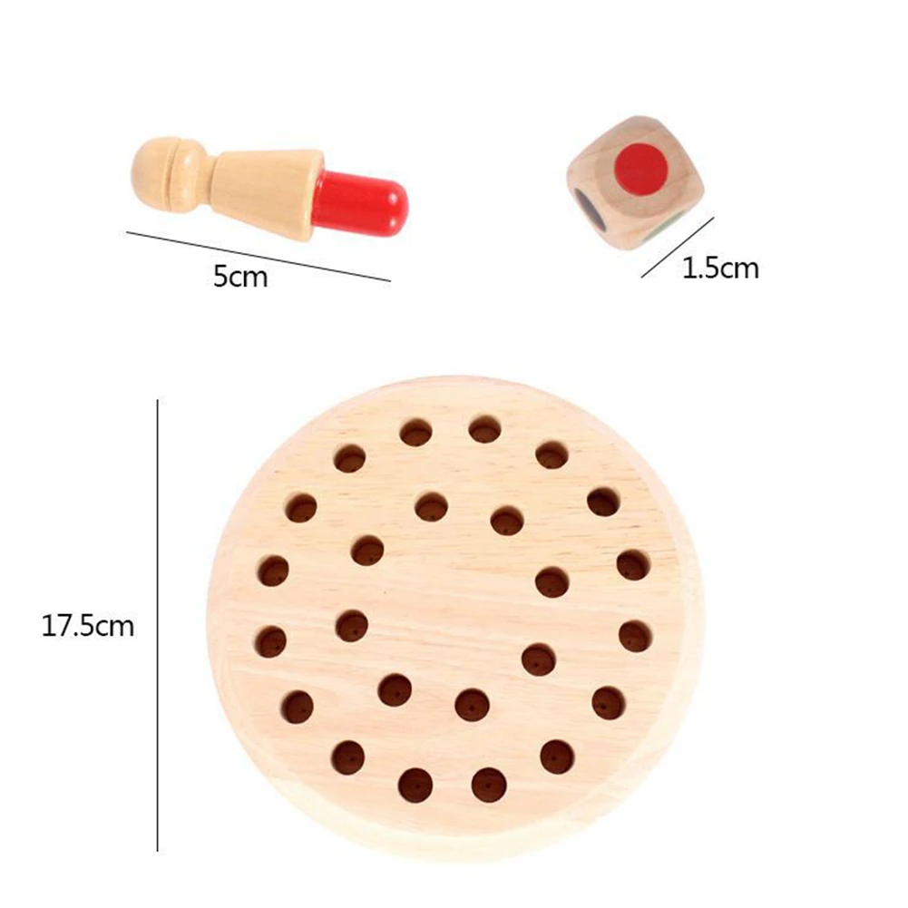 

Children's Toys Checkers Wooden Memory Chess Exercise Baby Memory Wooden Toys Puzzle Desktop Toys