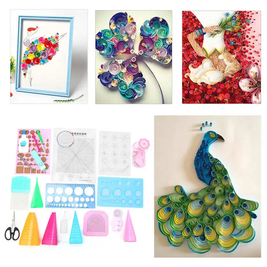 24 шт. инструмент для квиллинга бумаги электрическая ручка завивки щипцы поделок