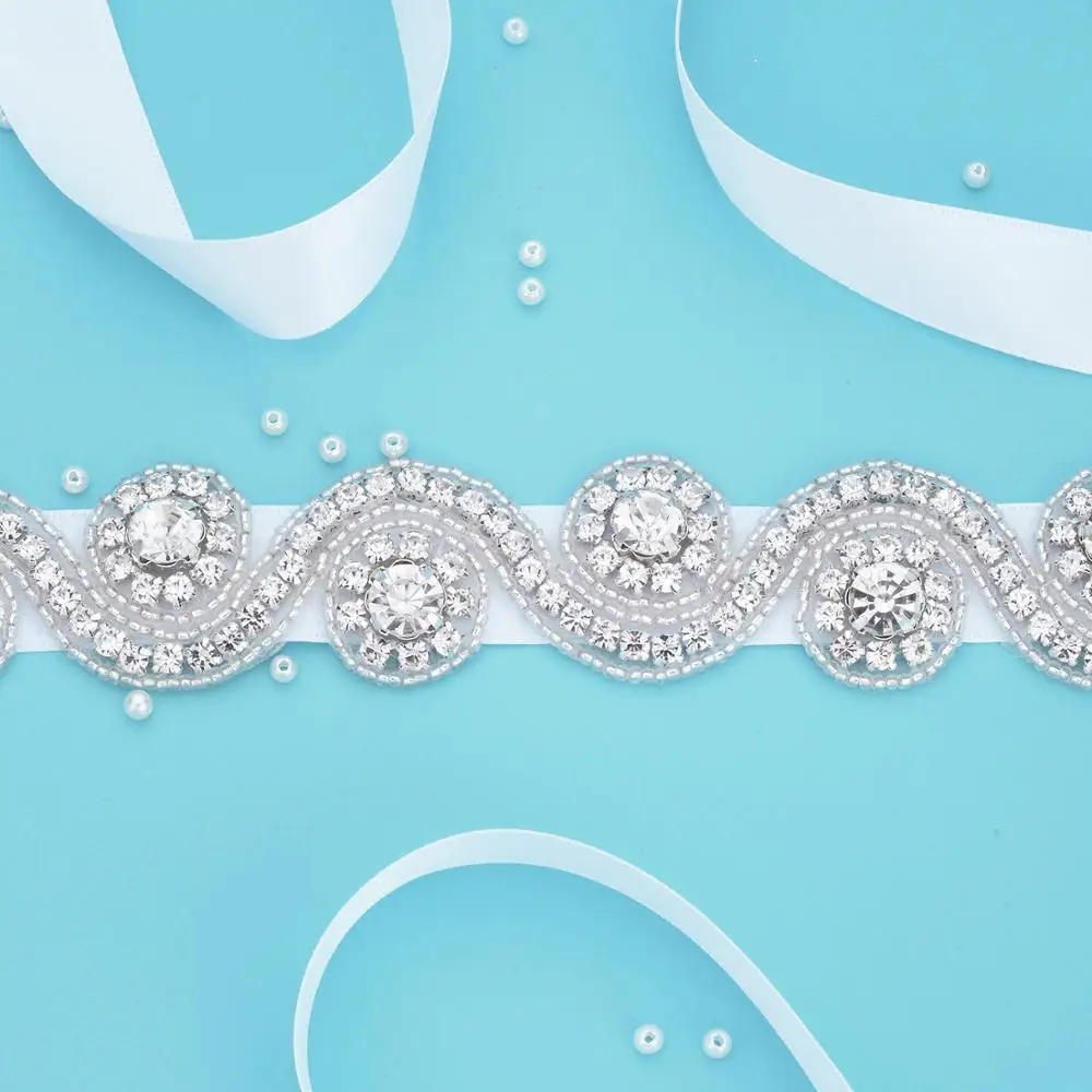 (1PC)Rhinestone Bridal belt wedding with crystal diamond dress accessories sash for WDD1056 | Свадьбы и торжества