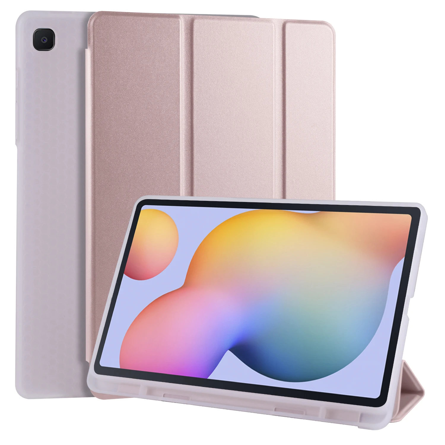 Чехол для Samsung Galaxy Tab S6 Lite 10 4 дюйма P610 P615 мягкий умный чехол накладка с держателем