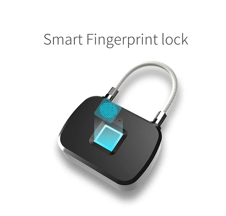 

Портативный Новый электронный маленький замок с умным распознаванием отпечатков пальцев, подвесной Противоугонный дверной замок, замок дл...
