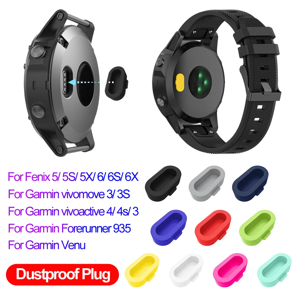 10 шт. силиконовый пылезащитный чехол для Garmin Vivoactive 3 4 4S Fenix 6 6S 6X 5 5X 5S Forerunner 935 Разъем