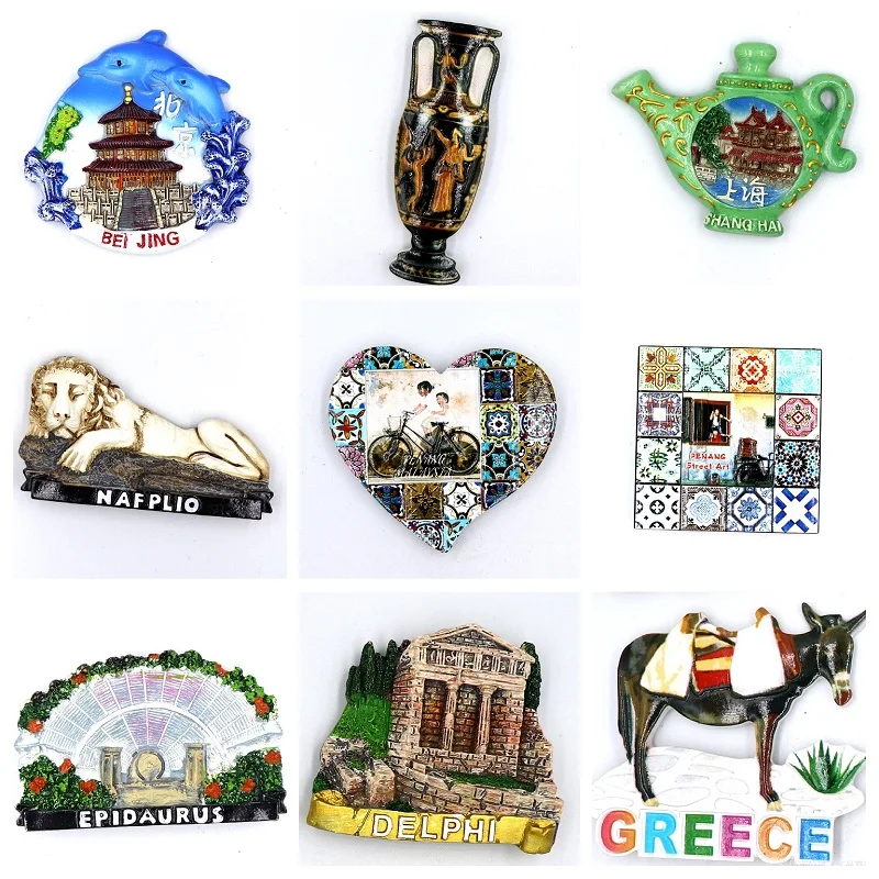 3d Магнитные наклейки Пекин Шанхай Греция DelphiTourism сувениры холодильник паста