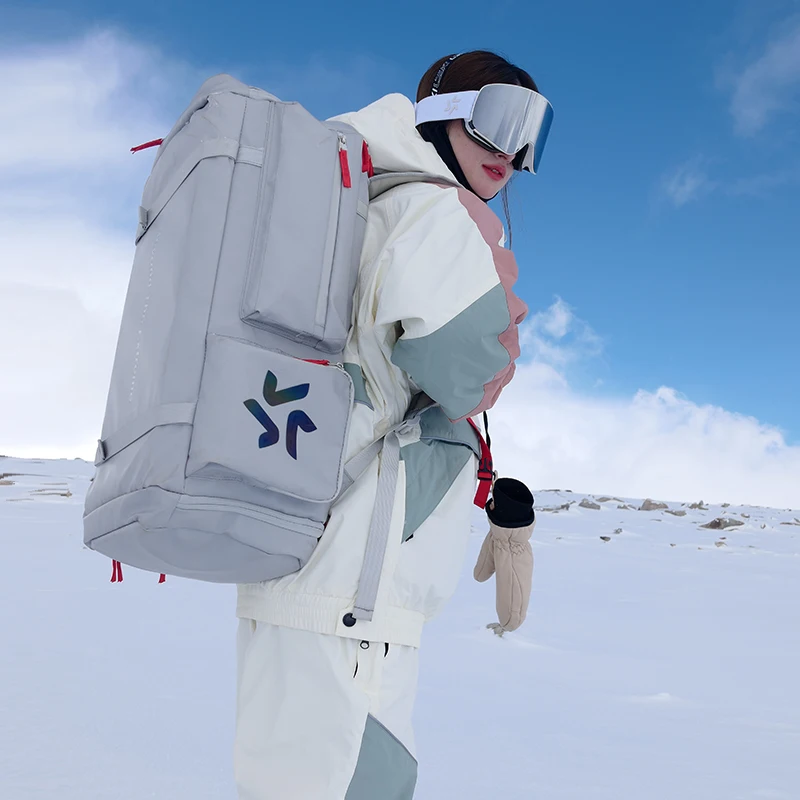 LDSKI Ski Bag 2021 Snowboard Backpack Winter Sports Travel Bag Boot & Helmet Shoulder Strap Light Weight Easy Access Storage