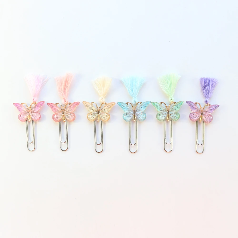 Domikee новый милый дизайн &quotБабочка&quot офисные школьные металлическая Закладка