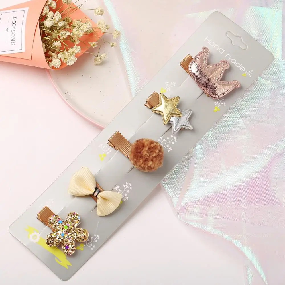 1 набор заколки для волос с рисунком принцессы подарки детские аксессуары