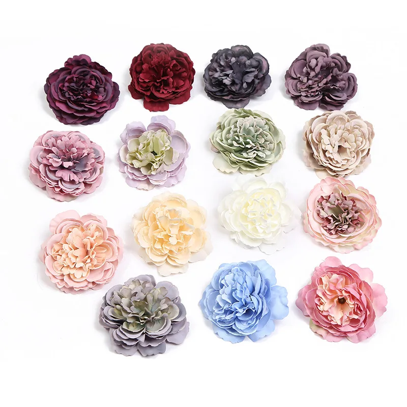 

30pcs Hibiscus flower head Valentine's Day DIY simulation flower wedding wall headdress cloth flower accessories decoration