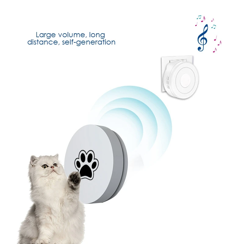 

Pet Doorbell Self-Powered Pet Doorbell Dog Doorbell Pet Supplies 58 Polyphonic Music (4 Levels of Volume,Including Mute)