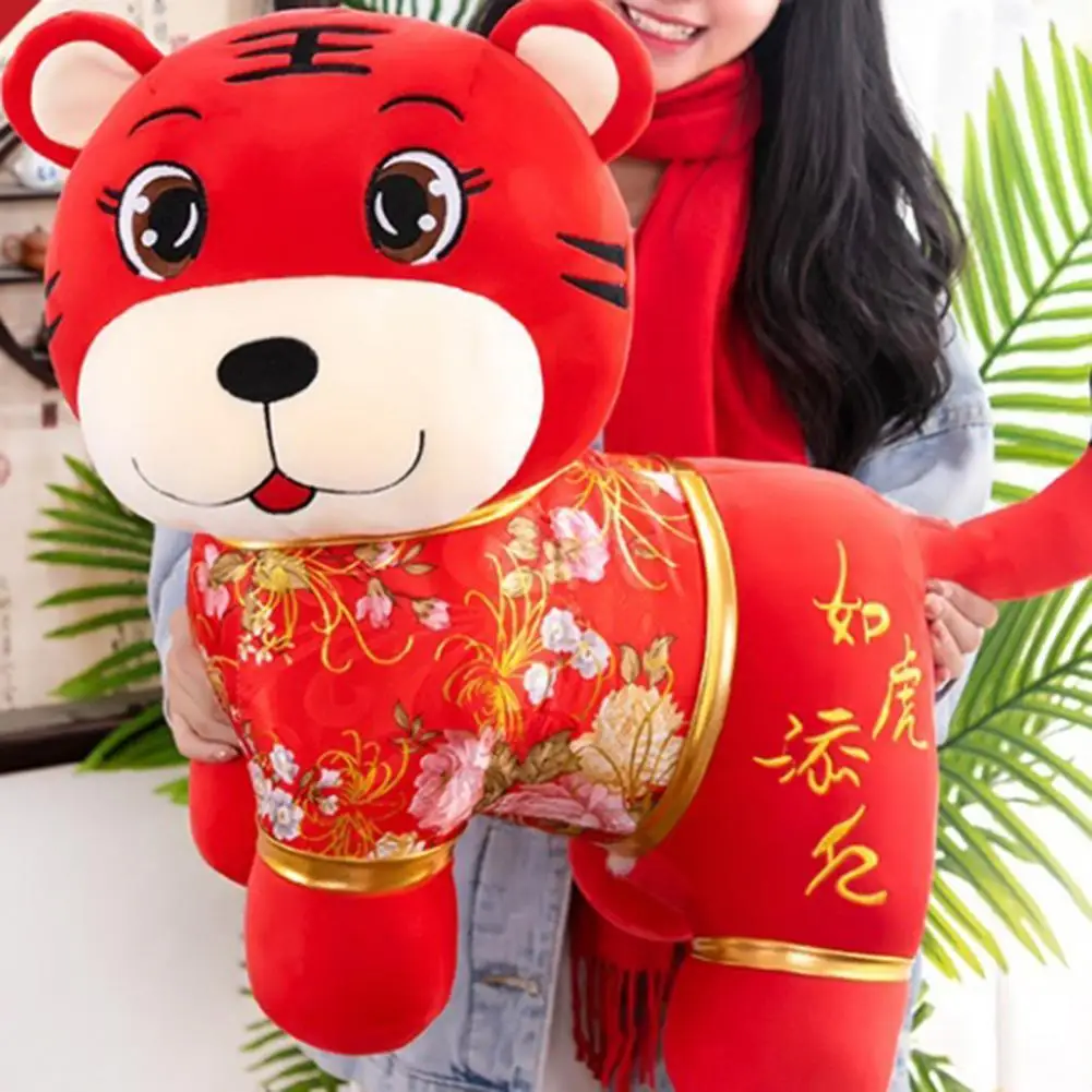 

Plush Toy Amusing 2022 Year Tiger Rag Doll Auspicious Lovely Stuffed Toy